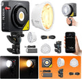 Godox ML100Bi 120W LED Video Light 34300 Lux 2800K-6500K | ML100 Bi Color Portable COB LED Video Light CRI 96+/TLCI 97+ 11 FX Effects for Filming Live Streaming Studio Photography by GODOX