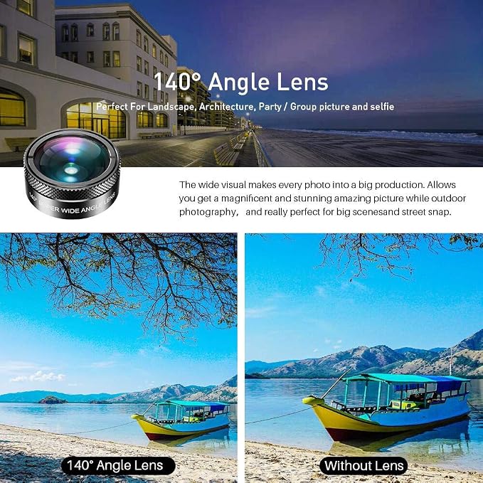 MIAO LAB 11 in 1 Phone Camera Lens Kit - Wide Angle Lens & Macro Lens+Fisheye Lens+ND32//CPL/Color Lens/Star+Kaleidoscope Lens for iPhone Samsung Sony and Most of Smartphone - Image 3