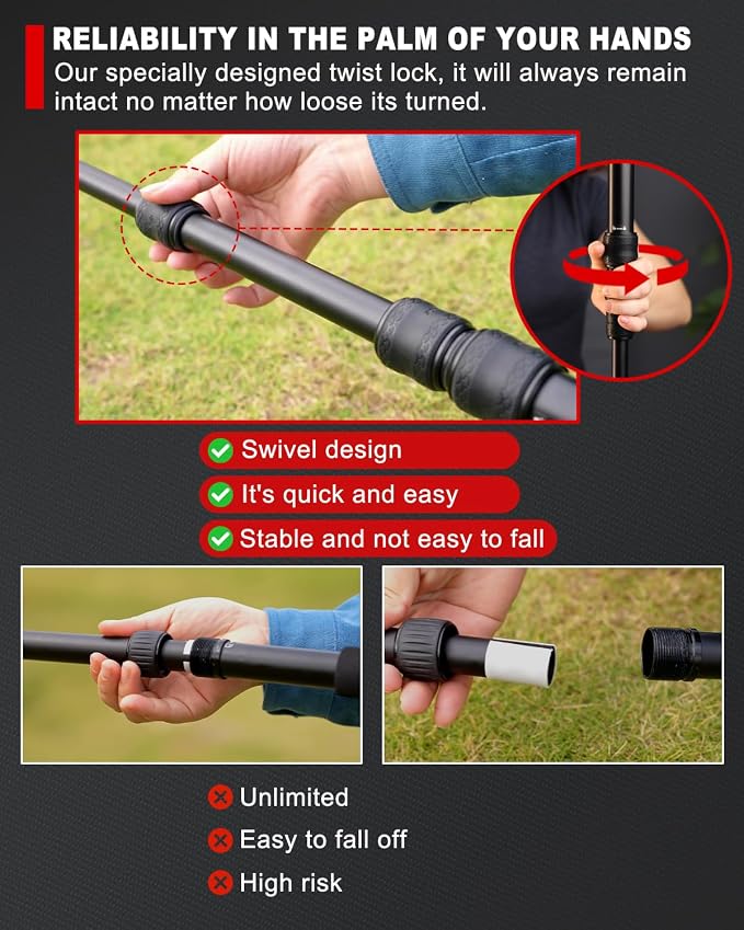 IFOOTAGE Monopod for Camera Cobra 3 A180T,71"/180cm Monopod with Feet | Walking Stick,CB3 Base Tripod,for Camera Photography,Travel,Payload up to 17.64 lbs/8 KG - Image 3