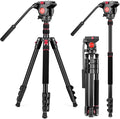 Victiv Video Tripod, 72" Heavy Duty Fluid Head Camera Tripod with Carry Bag | Professional Aluminum Camera Tripod Stand, 2-in-1 Camera Tripods & Monopods, Compatible with Canon, Sony, DSLR, Camcorder by Victiv