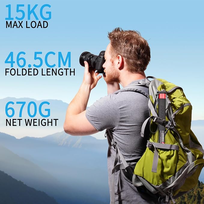 66.9in/170cm Camera Monopod INNOREL VM80A Aluminum Alloy Portable Compact Lightweight Travel Monopod with Fast Flip Lock for Canon Nikon Sony DSLR Camera Video Camcorder DV Photography Load 33lbs/15kg - Image 4