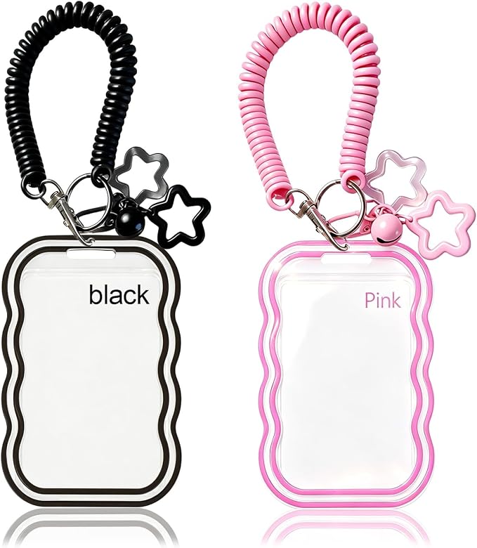 2 Pack Cute Photocard Holder Keychain,Kpop Photo Card Holder | Creative Photo Protector Keychain Accessories for Bus Card, Daily Display & Travel Decorations Gifts by Unknown