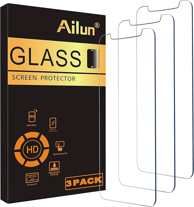 Ailun 3 Pack Screen Protector for iPhone 11 / iPhone XR, Tempered Glass | 6.1 Inch, Case Friendly, HD by Ailun