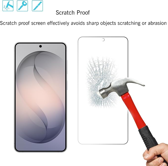 Ailun Screen Protector + Camera Lens Protector for Galaxy S26+ / S26 Plus | 3+2 Pack, 6.7 Inch, Tempered Glass, Fingerprint Unlock, 0.25mm, Anti-Scratch, Case Friendly, HD - Image 3