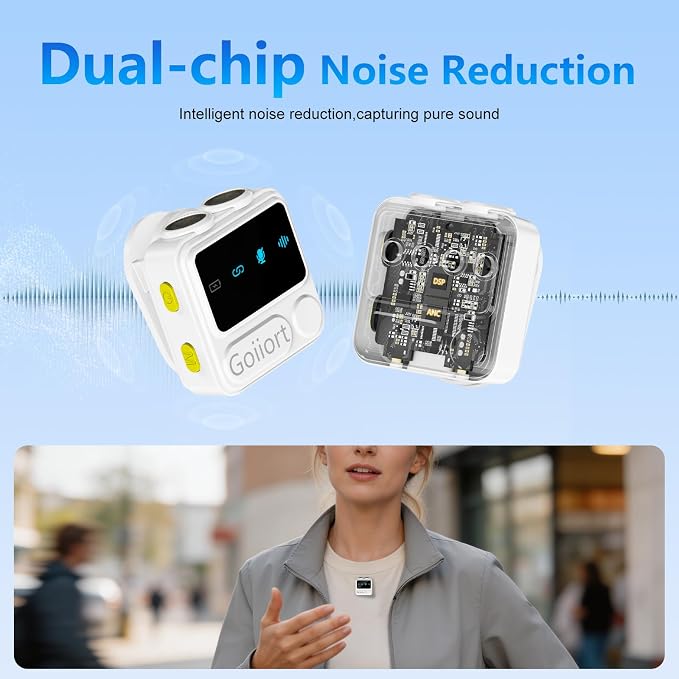 Wireless Lavalier Microphone for iPhone: for Video Recording,Podcasting & Streaming: Professional Mic with Smart Noise Reduction, 30H Battery Life - Great for Vlogging and Content Creators - Image 2