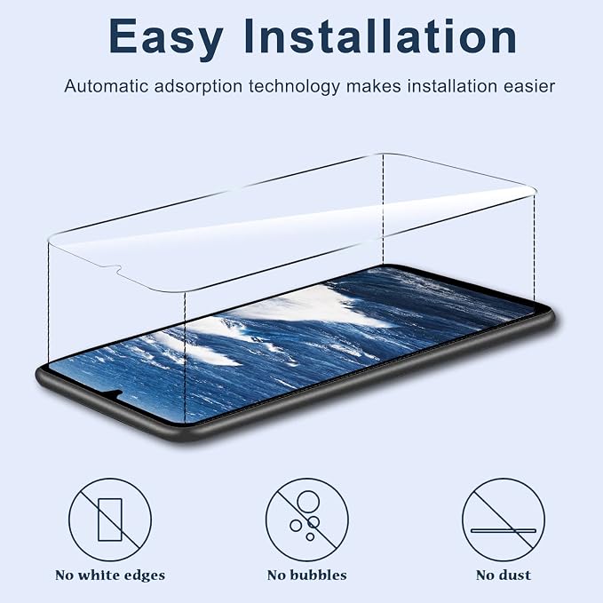 [3+3 Pack] Galaxy A13 Screen Protector with Camera Lens Protector, HD Tempered Glass Film, 9H Hardness, Anti Scratch, Easy Installation, Bubble Free, Screen Protector for Samsung Galaxy A13 4G/5G - Image 7