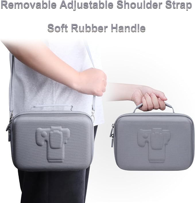 Small Camera Case Bag for Canon EOS Rebel T7/R50//R100 DSLR Camera Gray | Hard Carrying Travel Case for Canon EOS Rebel T7/R50//R100/R6 Mark II/R8/R6 Mark III/R50 V/T6/R10/R5 Mark II DSLR SLR Camera - Image 6