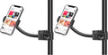 InnoGear Mic Stand Phone Holder, Flexible Gooseneck Mount Clamp for Microphone Boom Arm Tube Pipes Music Accessories for iPhone 16 15 14 13 12 MAX Pro Samsung Galaxy All Smartphones (Pack of 2) by InnoGear