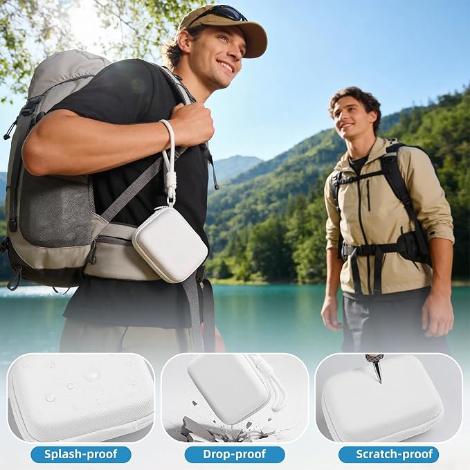 Digital Camera Case Compatible with CAMKORY Digital Point and Shoot/for KODAK PIXPRO FZ45/55 16MP Vlogging/for VAHOIALD FHD 1080P/for IWEUKJLO/for Nsoela, Holder for SD Card More (White) - Image 6