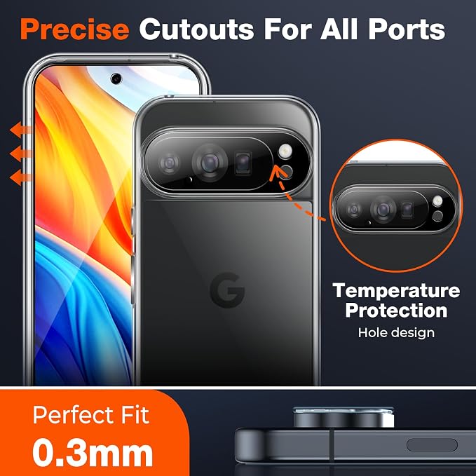 LK 2Pack for Google Pixel 10 Pro XL Screen Protector+2Pack Lens Protector | Fit Lens Cutouts Ports, Max Coverage, HD Clear 9H Tempered Glass Laptop Screen for Google Pixel 10 Pro XL, Easy Install, - Image 7