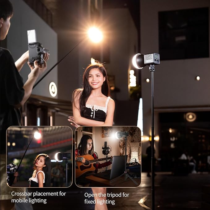 VIJIM MT-79 Extendable Photography Light Stand, 81" Portable Adjustable Light Tripod with 1/4" Screw, 360° Ball Head Camera Phone Tripod for Continute Output Lighting, Webcams, Cameras,for Pocket3 | Extendable Photography Tripod Stand With 180° Adjusta... - Image 8