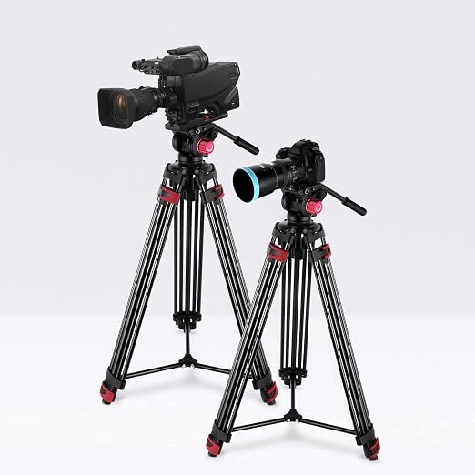 NEEWER 79"/200cm Video Tripod, Heavy Duty Aluminum Alloy Camera Tripod Stand with 360° Fluid Drag Head, QR Plate Compatible with Canon Nikon Sony and Other DSLR Camera Camcorder, Load Up to 17.6lb/8kg - Image 9