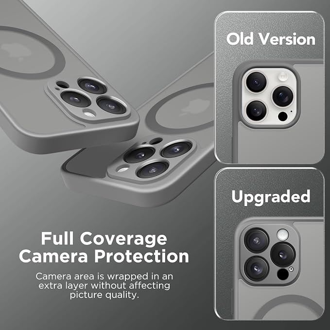 CAPRARO for iPhone 13 Pro Case, Compatible with MagSafe | Upgraded [Full Camera Protection] Shockproof Protective Slim Translucent Matte Magnetic Phone Case 6.1'', Deep Grey - Image 6