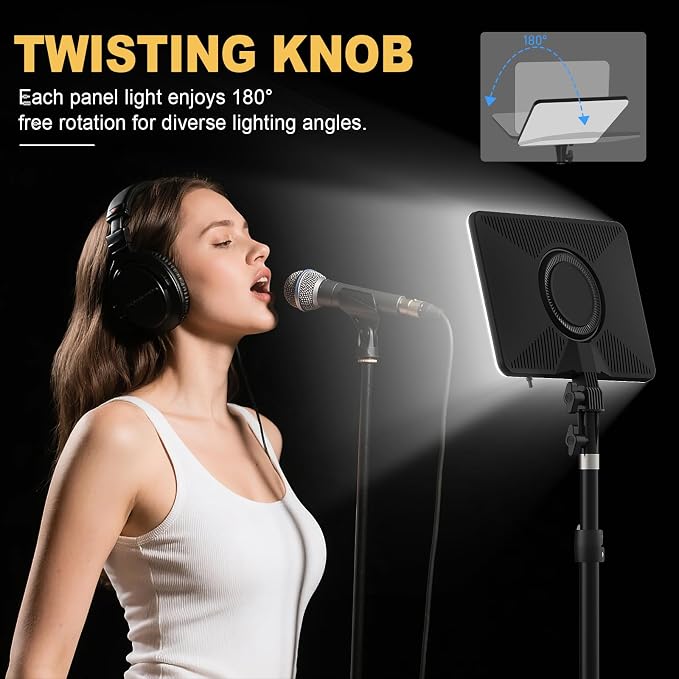 30W Upgraded Photography Lighting Kit, Anautin 1-Pack LED Video Lighting for Video Recording, 3700Lux Studio Lights with Tripod Stand for Photography, Streaming, Gaming, Podcast, Filming, Vlogging - Image 6