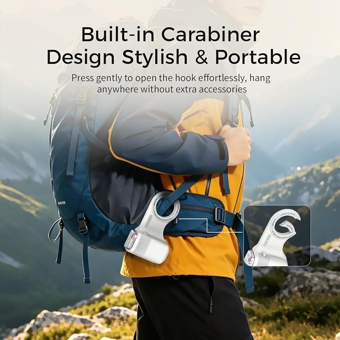 Upgraded Mag-Safe Magnetic Camera Handle Grip with Extended Magnetic Phone Mount with Carabiner & Thumb Rest, Detachable Rechargeable Shutter Remote Compatible with iPhone Pro Max for Video Calls/TK - Image 4