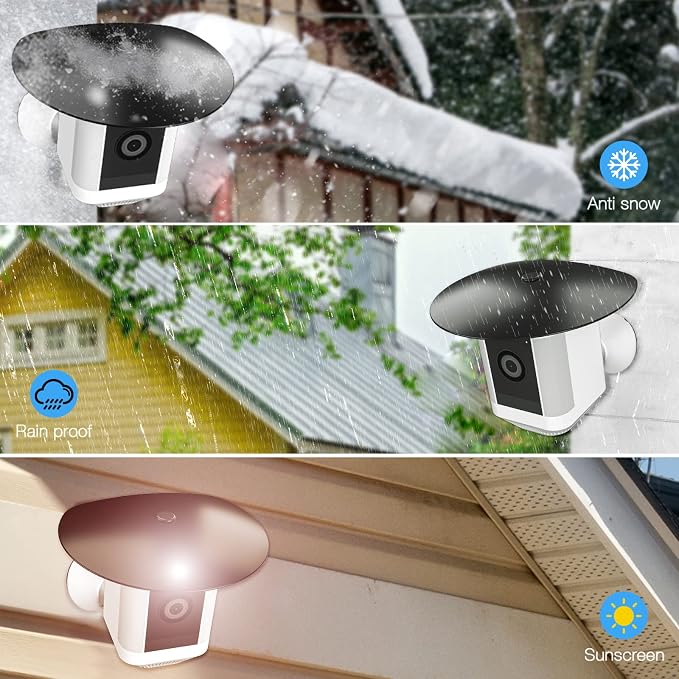 HOLACA Sun Rain Shade Camera Cover for Spotlight Camera Plus | Camera Shield Protective Case for Resistant UV, Easy to Install, Black - Image 2
