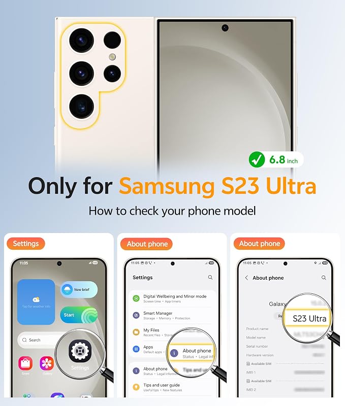 FNTCASE for Samsung Galaxy S23 Ultra Case, Compatible with Magsafe | Translucent Matte Magnetic Back, 14FT Military Grade Drop Protection, Shockproof Protective Phone Cover - Image 2
