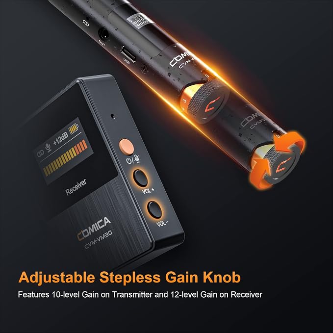 COMICA VM30 Wireless Shotgun Microphone with USB-C&3.5mm Output for Camera | Compatible with DSLR Cameras, Camcorders, PCs and Android Phones for Interviews, Podcasts and Video Creation - Image 5