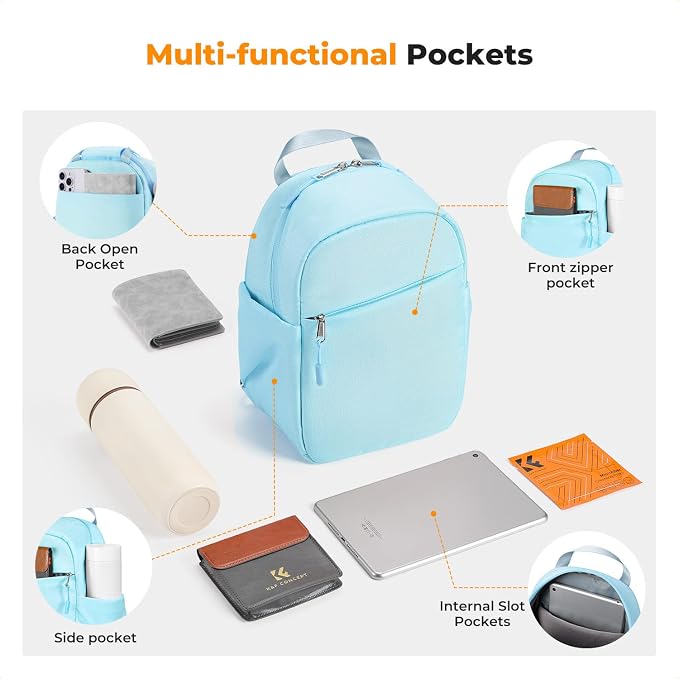K&F CONCEPT Camera Sling Bag, Compact Crossbody Bag for DSLR Mirrorless | Lightweight Fabric, with Tripod Holder, Quick Access & Custom Dividers, Men & Women, for Sony Canon Nikon, Blue, BS06 - Image 3