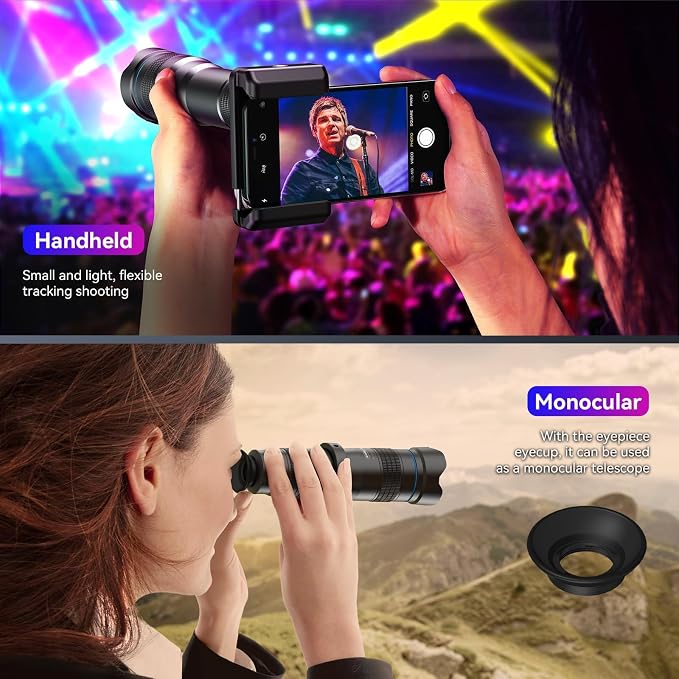 APEXEL 36X Telephoto Lens with Tripod – Pro Telephoto Camera Lens | for Iphone, Samsung, Pixel, and More – Optical Zoom Captures Faraway Buildings, Mountains, and Wildlife in Crisp Detail - Image 4
