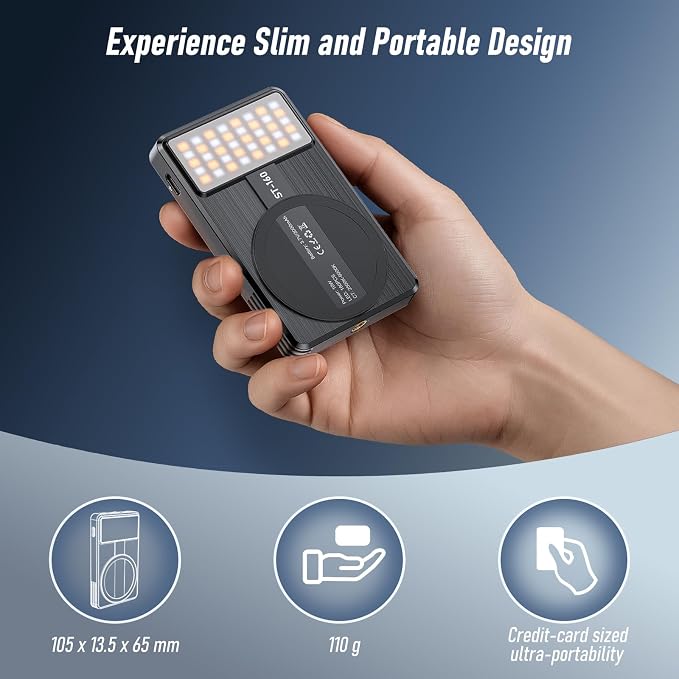Magnet Phone Light, 160 LED Dual Side Selfie Light Compatible with iPhone Magsafe, 3 Lighting Adjustment Modes, Selfie Lights for iPhone/iPad/Camera/Photography/TikTok/Vlog/Video/Zoom Calls - Image 4