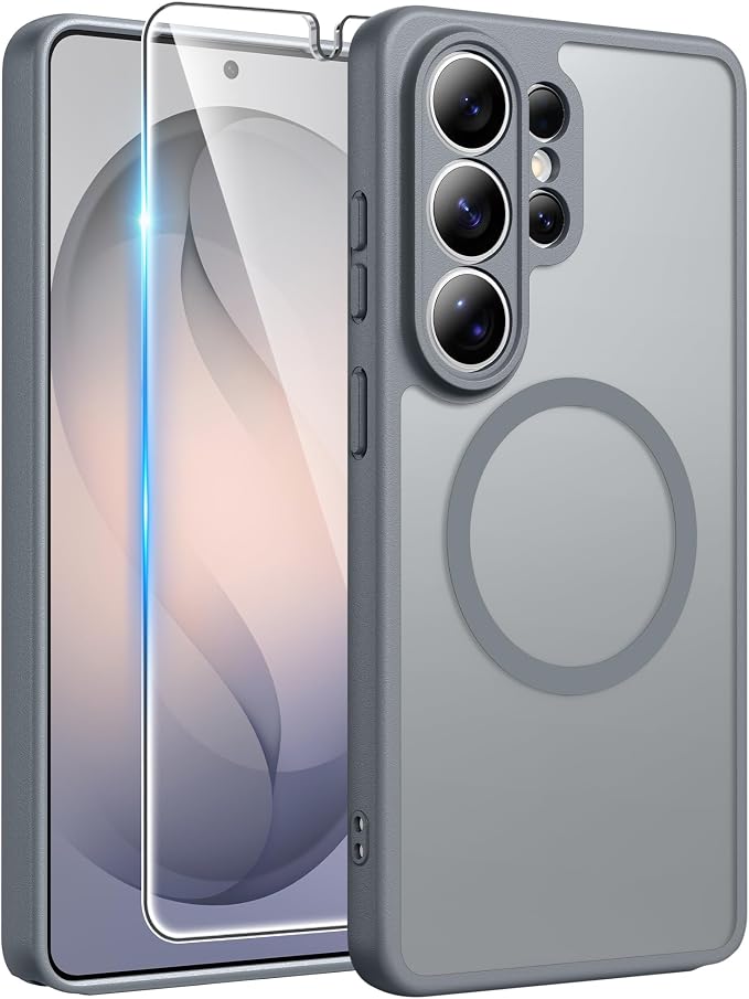FNTCASE for Samsung Galaxy S26 Ultra Case, Compatible with Magsafe Gray | Screen Protector, Full Camera Protection, Translucent Matte, 14FT Military Grade Drop Proof, Protective Phone Cover by FNTCASE