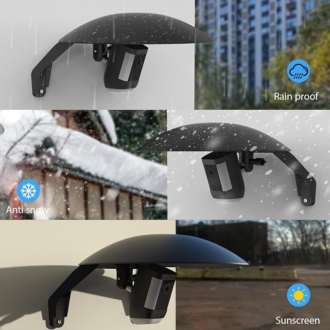 HOLACA Universal Sun Rain Shade Camera Cover for Outdoor Security Camera | Shield Compatible with Ring, Blink, Google Nest, Eufy, Arlo, WYZE, SimpliSafe Camera and Other Camear with 1/4 Screw - Image 3