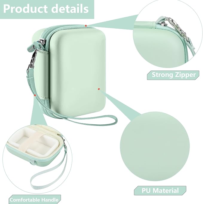 Leayjeen Hard EVA Case for KODAK EKTAR H35 H35N Film Camera - Green | Compatible with KODAK Ultra F9/M35/M38/RETO/Paper Shoot 35mm Camera, EVA Hard Shell, Fits Film Rolls (Case Only) - Image 4