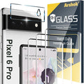 [3+1 Pack] for Google Pixel 6 Pro Screen Protector, 9H Tempered Glass, Ultrasonic Fingerprint Compatible, 3D Curved, HD Clear Scratch Resistant for Google Pixel 6 Pro 5G Glass Screen Protector by Arshek