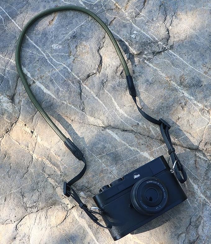 Quick Release Camera Neck Strap Shoulder Strap Belt for Mirrorless Digital Cameras Climbing Rope with Quick Release QD Loops Connector with O-Ring Adjustable Length 30-53inch Green - Image 2