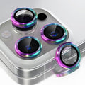 Choiche for iPhone 16 Pro/iPhone 16 Pro Max Camera Lens Protector | Ultra HD, 9H Tempered Glass Camera Cover Screen Protector Metal Ring Decoration Accessories (Colorful) by Choiche