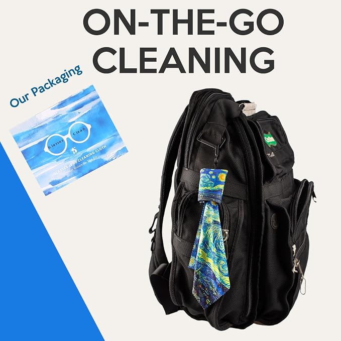 Glasses Cleaning Cloth,Microfiber Eyeglass Cleaner Art Design Keychain 4PCS | Double-Sided Microfiber Cleaning Cloths For Eyeglasses, Sunglasses, Screens&Camera Lenses.Premium Wipes Eyeglass Clean Cloths - Image 8