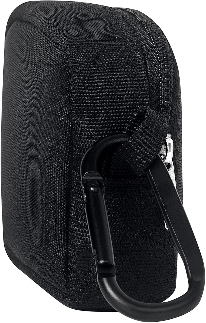 2-Piece Mini Pouch with Carabiner Clip, Unisex Small Organizer Case for Electronics, Makeup, and Accessories (Black) - Image 2
