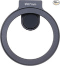 Clip-on 67mm Thread Lens Filter Adapter Kit for iPhone 16 15 14 Pro | Max 16 Plus Smartphone Cell Phone,Cold Shoe Mount for LED Light,Anti-Slip/Anti-Scratch Lock Knob (Filter adapter) by JLWIN