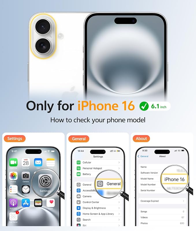 FNTCASE for iPhone 16 Case Clear,Fit for Magsafe, Screen Protector | Anti Yellowing Magnetic Back, 14FT Military Grade Drop Protection, Shockproof Protective Phone Cover, Transparent - Image 2