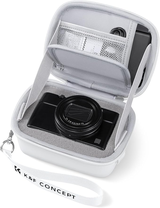 K&F CONCEPT Carrying Case for Digital Camera, Hard Shell Protective Case | Compatible with Ricoh GR III/GR IIIX/for Sony ZV-1 RX100/ for Canon G7X Mark III/G5X Mark II (Case Only),BE02 by KFCONCEPT