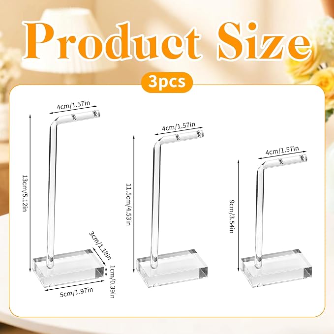 3 PCS Earring Display for Photos, Acrylic Earring Holder for Jewelry | Earring Holders for Selling, Earring Display for Vendors, Jewelry Earring Necklace Display - Image 4