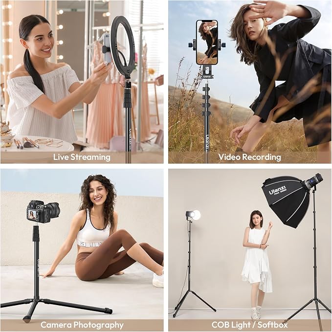 ULANZI T270 Light Stand - 8.8FT/270cm Adjustable Photography Light Stand Tripod, Aluminum Portable Studio Lighting Stand for Softbox, LED Video Light, Reflector, Strobe, Photo Video Photography | Aluminum Portable Studio Lighting Stand for Softbox, LED... - Image 7