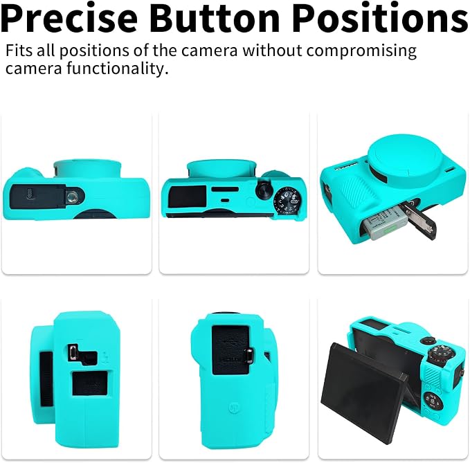 Easy Hood Camera Case Cover for Canon Powershot G7X Mark III Camera(Blue) | With Removable Lens Cover,Soft Silicone Protective Case,Anti-Scratch,Slim Fit,Enhanced Grip,Lightweight Camera Accessories - Image 5