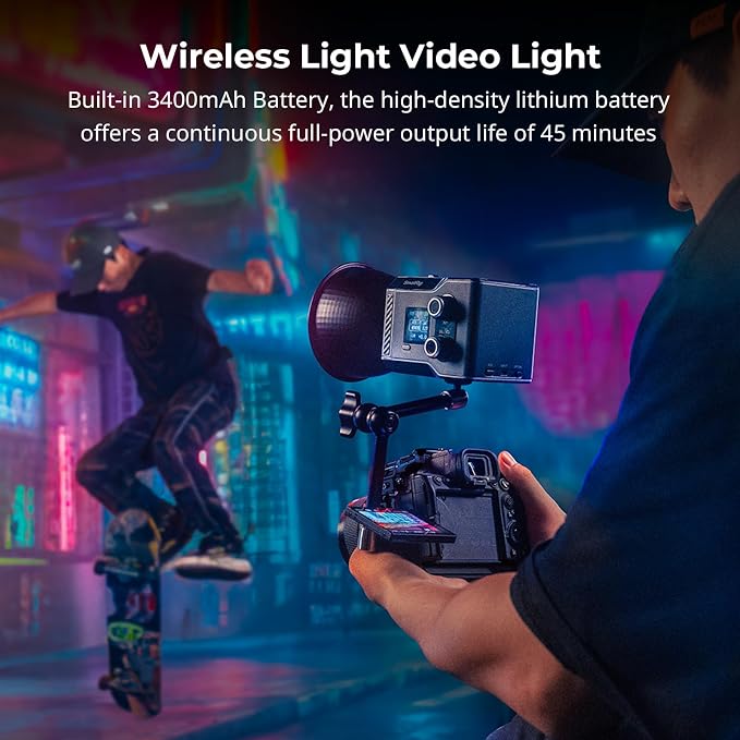 SmallRig RC 60C RGB LED Video Light, Portable Continuous Output Lighting | APP Control, 3400mAh Battery, 45min Runtime, 2500-10000K for Photography/Video/Studio, Powerbank Clamp Edition - Image 2