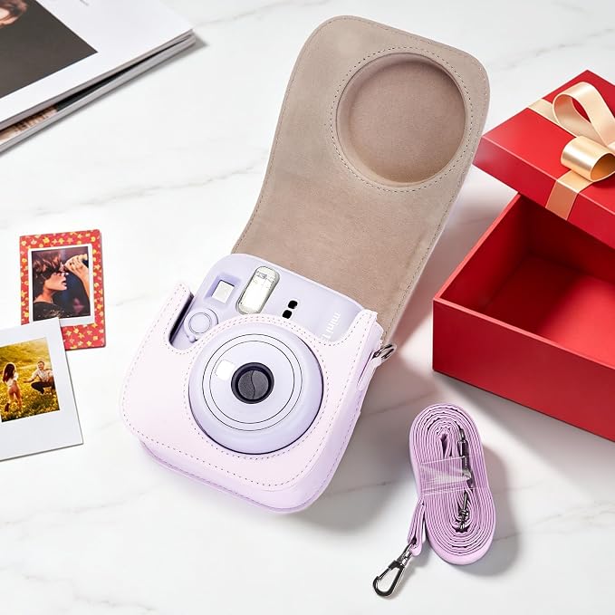 Phetium Mini 13 Camera Case for Fujifilm Instax Mini 13 12 Camera-Pink | Mini Camera Protective Case,PU Leather Bag,Photo Storage Pocket,Adjustable Shoulder Strap,Magnetic Flip - Image 6