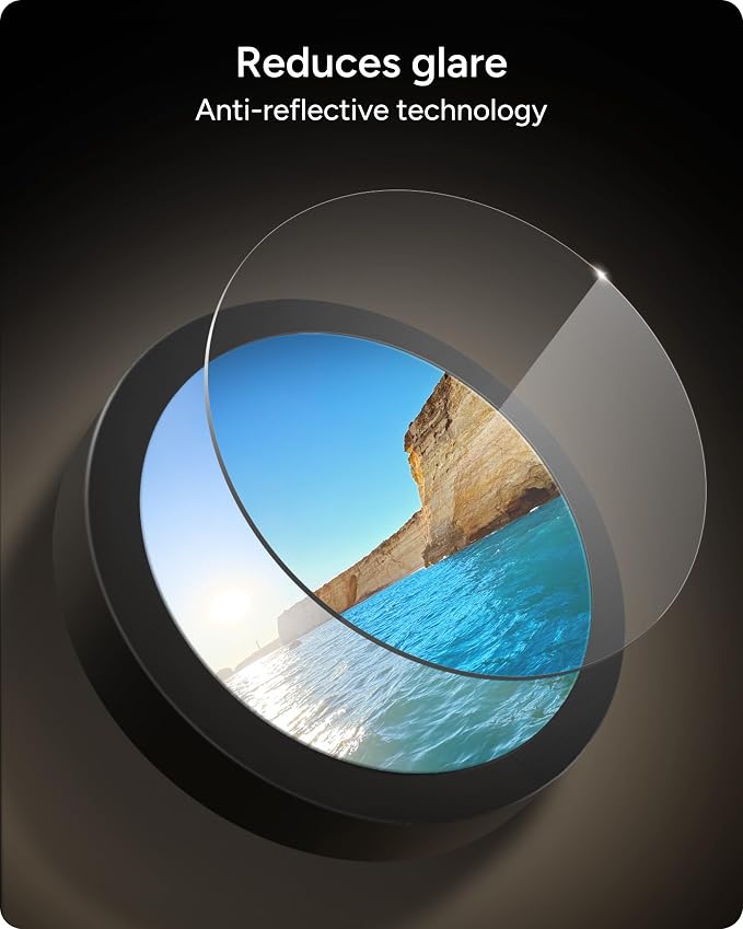 ZAGG Glass Elite Anti-Reflective Samsung Galaxy S25 Camera Lens Protector – Anti-Glare Technology, Maximum Impact & Scratch Resistance, Smudge-Free Surface, Recycled Materials - Image 4