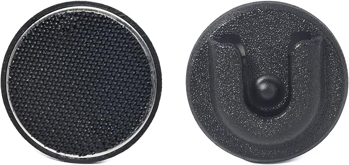 Universal Ham CB Radio Microphone Hanger, Round Knob Mic Holder Mount with Hook and Loop Fastener for Motorola HLN9073B CDM1250 CDM750 GM300 M1225 GM3688 GTX800 Kenwood TK768G TK868G TM471A by HYSHIKRA
