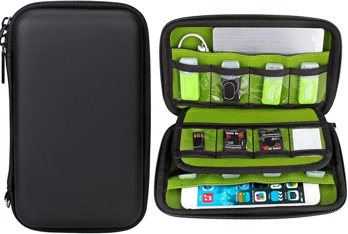 Aprince Digital Gadget Case Waterproof Memory Card Case,Designed for External Hard Drive,USB Flash Drives,Power Banks - Best for Traveling by Aprince