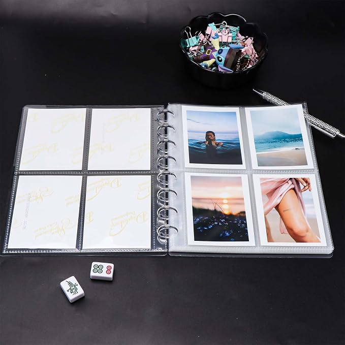Mogoostry Clear Discbound Album Sheet Protectors 8 Discs 3 x 4 Inch 4 Pockets Inner Page Plastic Protective Sleeves Organizer - Image 7