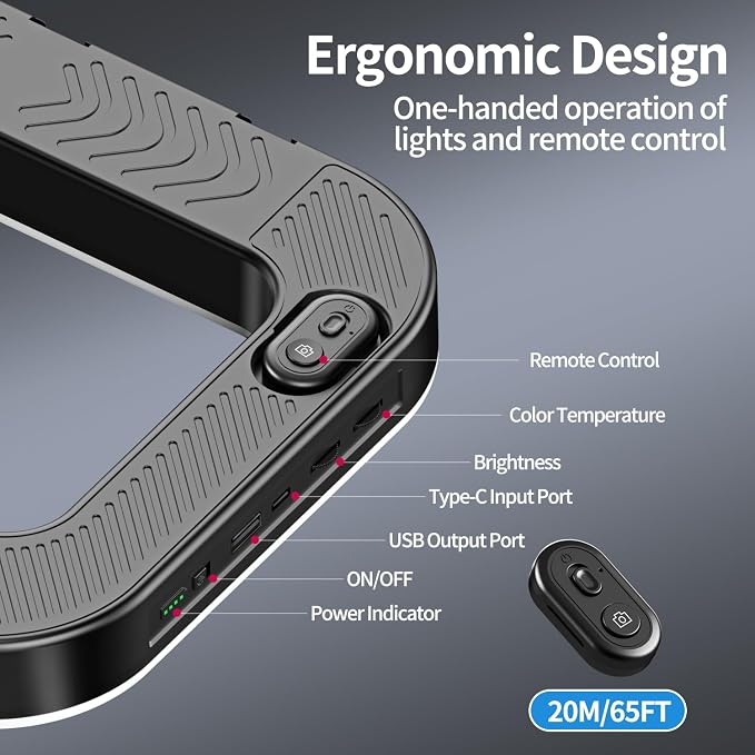 Magnetic Cell Phone Light for Video Recording, Handheld Phone Stabilizer with Light, 8000mAh LED Selfie Phone Ring Light with Phone Holder, Smartphone Video Rig for Camera, Vlog, TikTok - Image 7