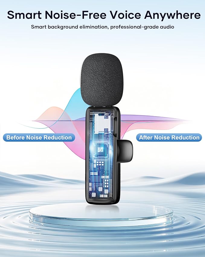 SUDEHO Wireless Lavalier Microphone for Android, 2-Pack Clip-On Mics with USB-C Receiver - Image 2
