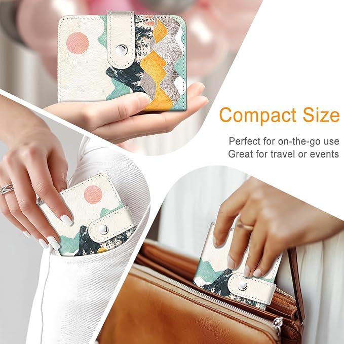 Boho Landscape Small Photos Album for 2x3 Inch Films, 56 Pockets | Mini Cute Picture Book, Wallet Size, for Polaroid Fujifilm Instax Mini Instant Camera Printer, Kpop Photocard Binders Holders - Image 6