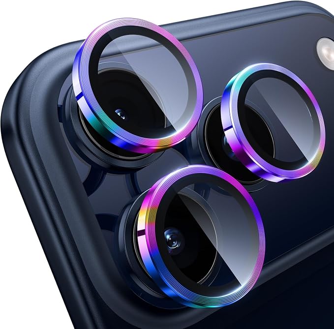 WSKEN for iPhone 17 Pro/iPhone 17 Pro Max Camera Lens Protector | Original Shooting Mode, Individual Metal Cover Film, Shatterproof HD Tempered Glass Camera Screen Protector, Colorful by SmartProtectionGreenerFuture