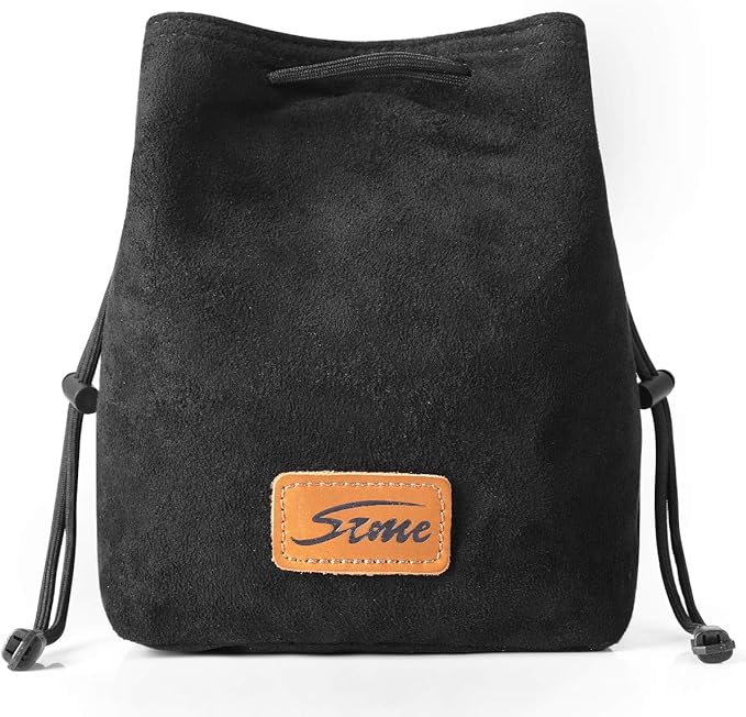 S-ZONE Soft Camera Bag DSLR Insert Handbag Drawstring Lens Case | Soft Suede, Drawstring Closure, Dust-proof, Scratch-resistant, Compatible with Canon Nikon Sony by S-ZONE